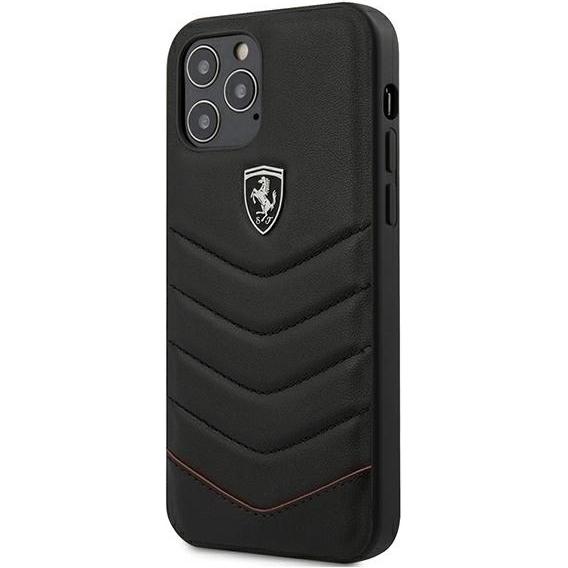 Ferrari FEHQUHCP12SBK iPhone 12 mini 5,4" czarny/black hardcase Off Track Quilted (Apple iPhone 12 mini), Smartphone Hül...