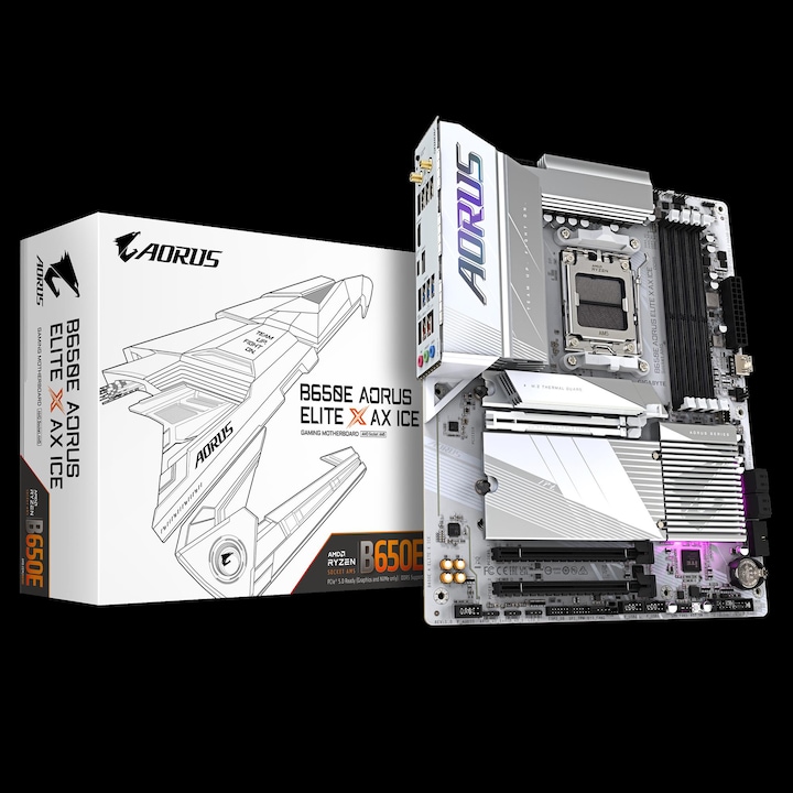 Produktbild Gigabyte B650E AORUS Elite X AX ICE (AM5, AMD B650E, ATX)