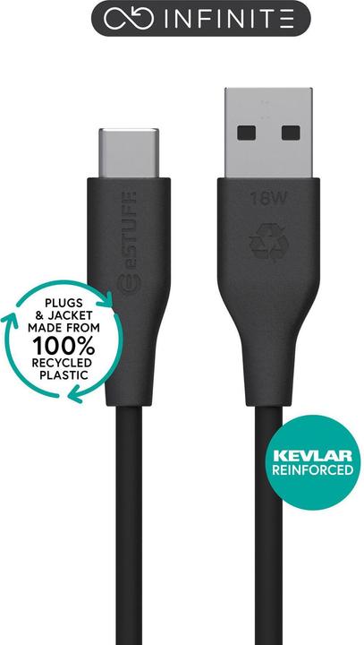 eSTUFF INFINITE (GRS) USB-C to USB-A (2 m, USB 2.0, 60 W)