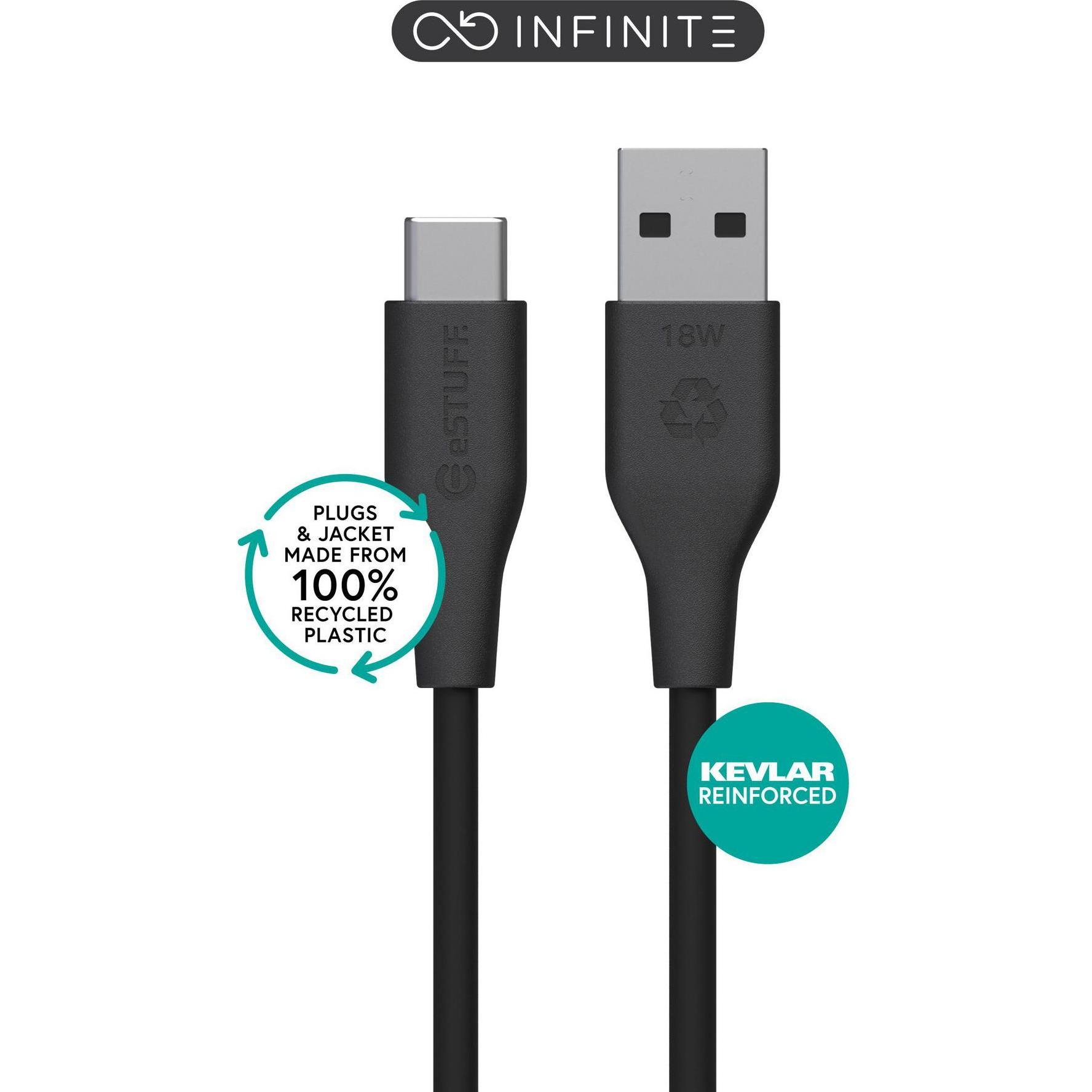 eSTUFF INFINITE (GRS) USB-C to USB-A (2 m), Cavo USB