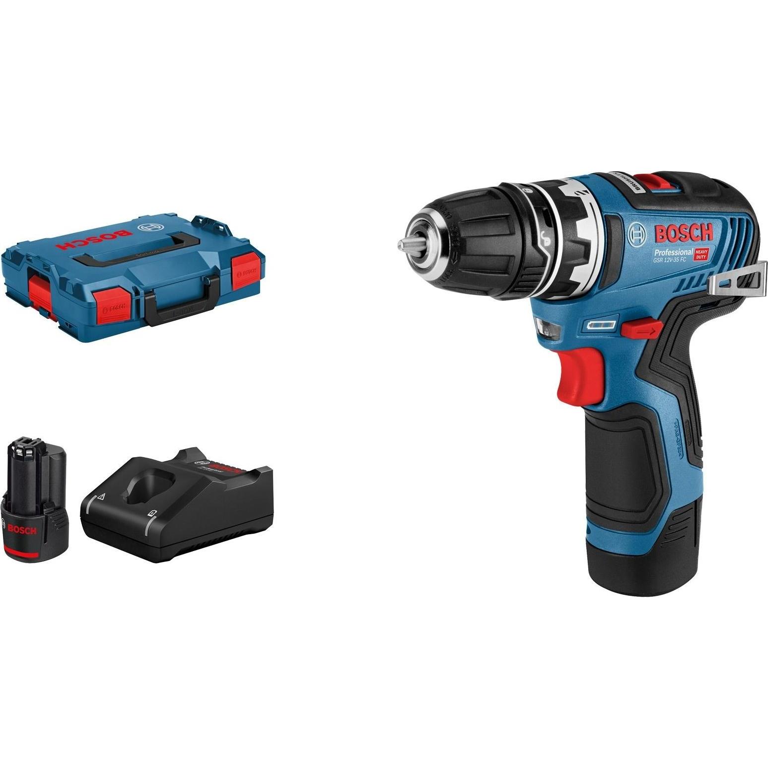 Bosch Professional, Bohrmaschine + Akkuschrauber, GSR 12V-35 FC (Akkubetrieb)