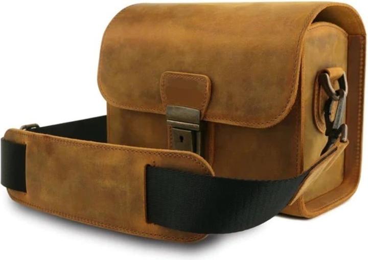 Image du produit Only-Bags.Store Étui en cuir grainé pour appareils photo sans miroir, à développement instantané et DSLR (Sac à bandoulière pour appareil photo)