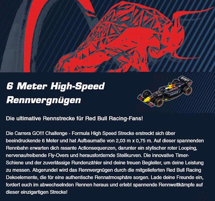 Produktbild Carrera GO! Challenger Formula Highspeed