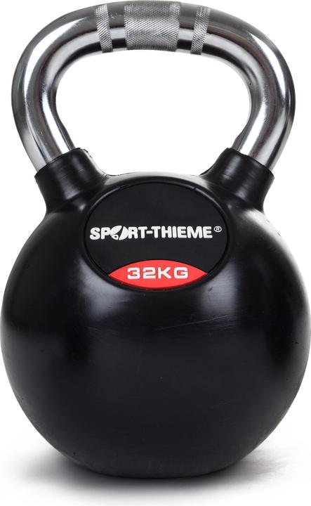 Actual product image Sport-Thieme Kettlebell rubberized with knurled chrome handle
