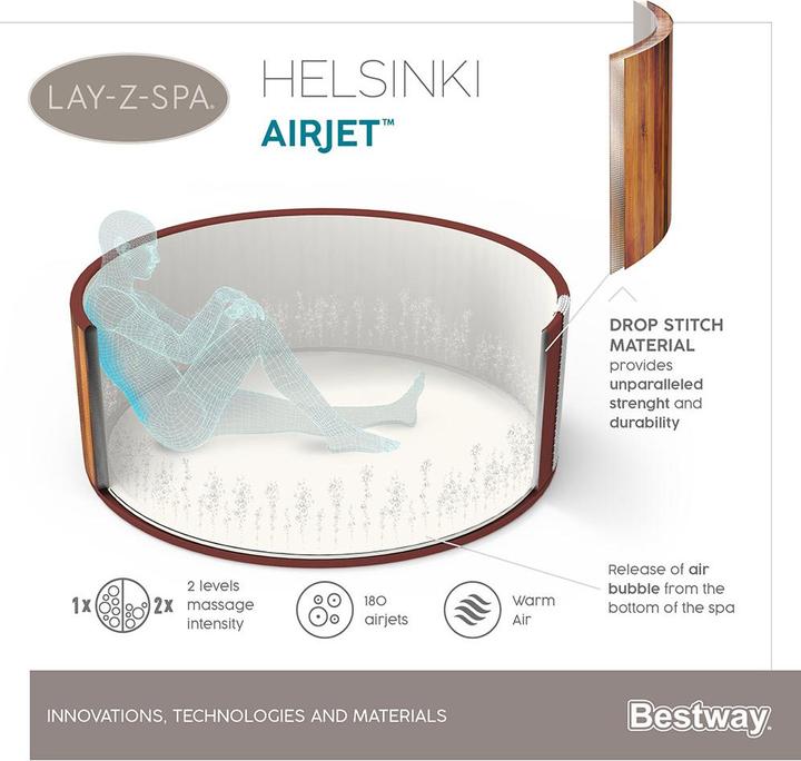 Image du produit Bestway Lay-Z-Spa Helsinki 180x66cm Airjet (7 pers.)