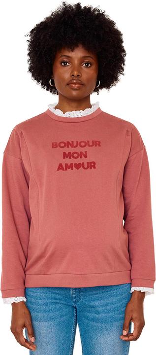 Produktbild Vertbaudet Umstands-Sweatshirt mit Spitzenkragen und Flockprint (36, 38)