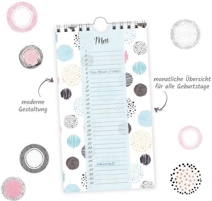 Produktbild Trtsch Geburtstagskalender Glamour (11 x 20 cm)