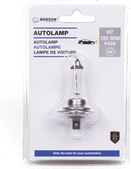 Actual product image Benson Car light h7 12V 55W E4 (H7)