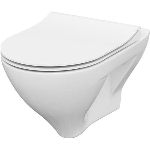 Cersanit, WC Deckel, Haengeskål Mille rimless saet m/s.c. saede