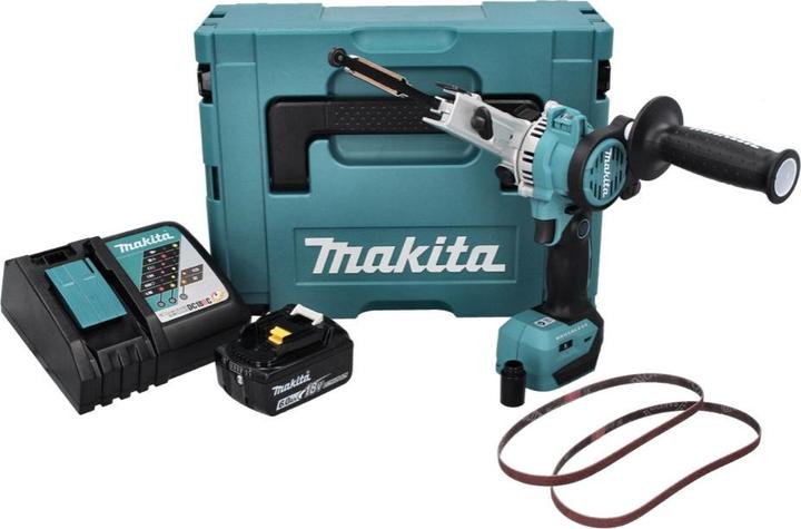 Actual product image Makita DBS 180 RG1J Battery band file 18 V 9 x 533 mm Brushless + 1x battery 6.0 Ah + charger + Makpac (Belt sanders)
