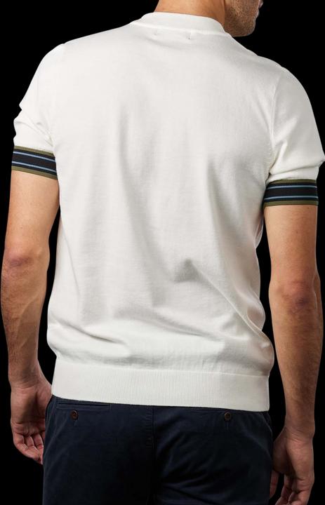 Image du produit Fred Perry Striped Cuff Knitted T-Shirt snow white (XL)
