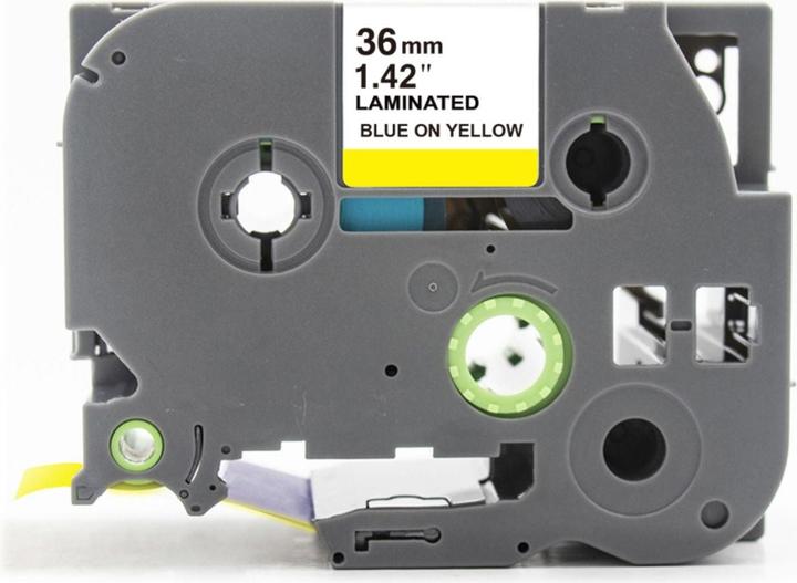 Produktbild Hermex Alternatives Etikettenband zu Brother TZe-663 Beschriftungsband (3.60 cm, Blau, Gelb)