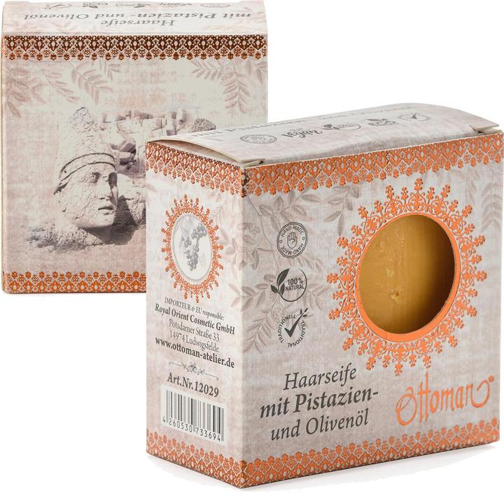 Actual product image Natura Punto Set of 3 hair soap with pistachio and olive oil (Liquid shampoo)