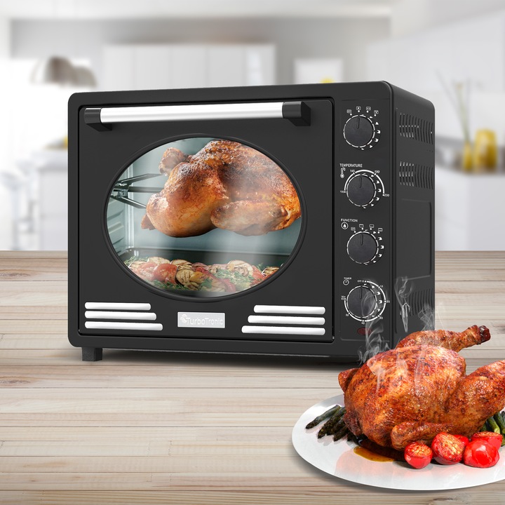 Produktbild TurboTronic By Z-Line EV35R Retro Elektrische Oven - 35 liter - Zwart