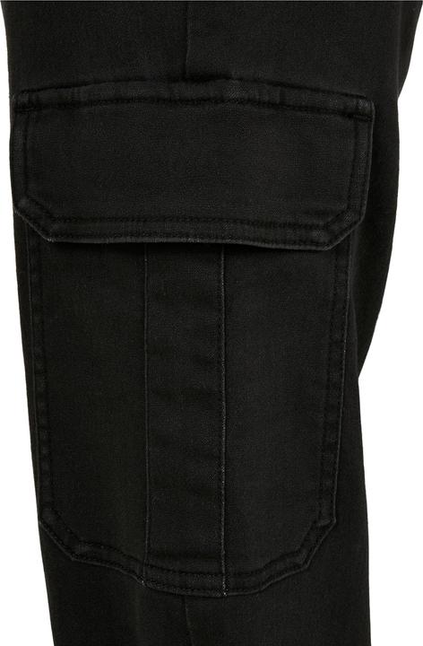 Actual product image Urban Classics Ladies Knitted Denim High Waist Cargo Pants (XS)