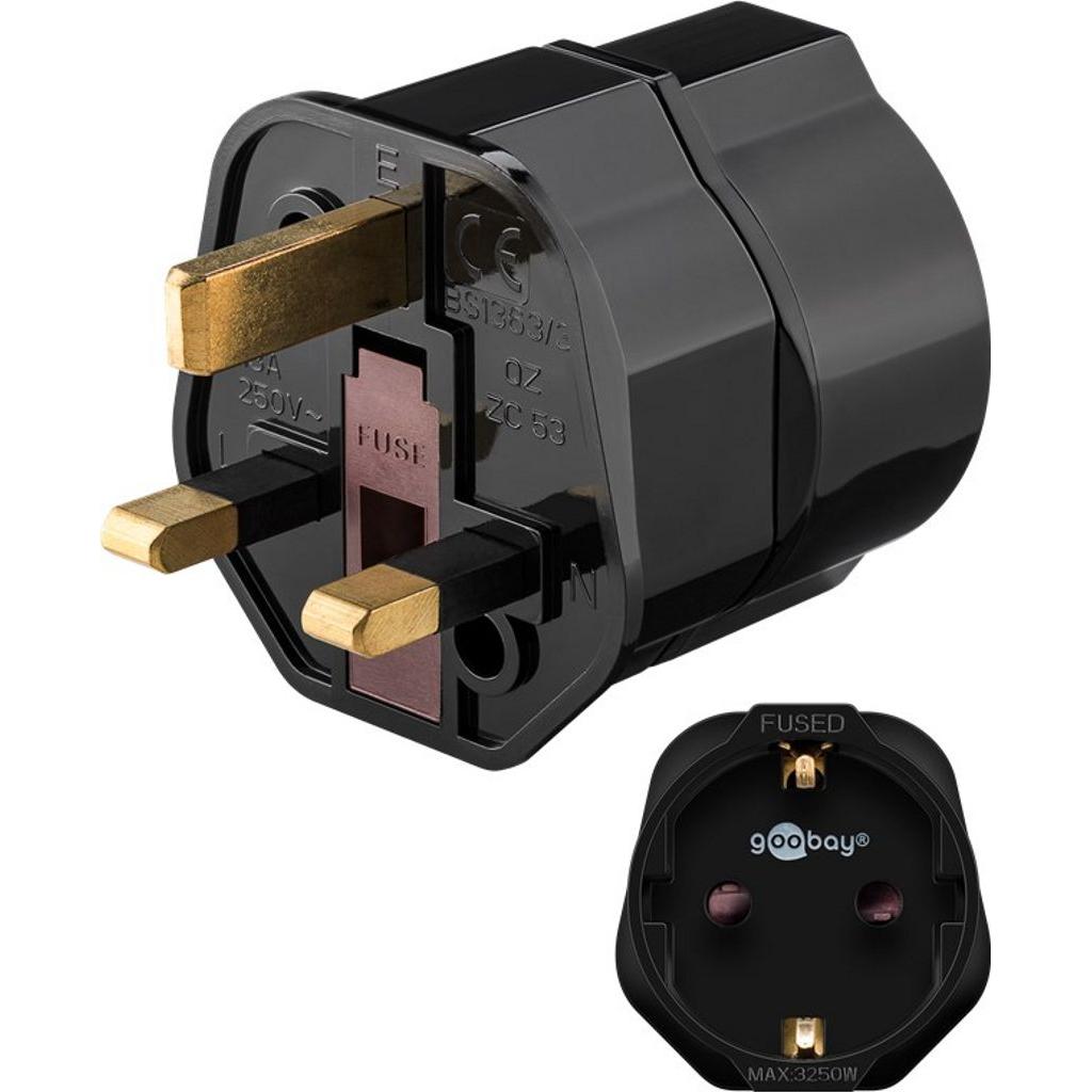 Goobay, Reiseadapter, Netzadapter, Schwarz