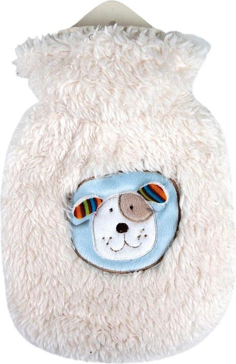 Actual product image Universal Textiles Sanger Children's Hot Water Bottle Dog Brum Fleece Cover 0.8L (0.80 l, Bed flask with cover)