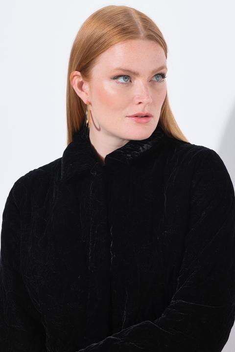 Immagine prodotto Ulla Popken Giacca con ricami, collo da camicia e maniche lunghe (58, 60)