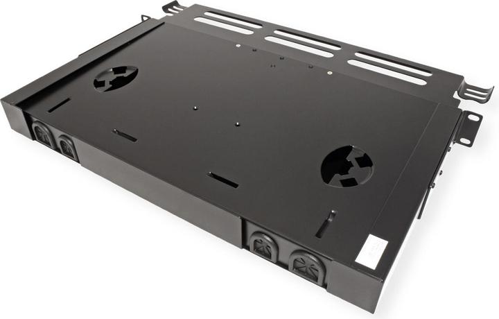 Produktbild Roline 48,30cm (19")-LWL-Gehäuse leer, 1 HE, 12x SC-Simplex oder LC-Duplex, schwarz