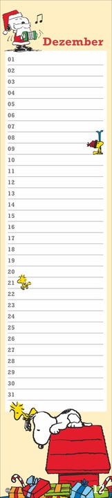 Image du produit Calendrier d'anniversaire Peanuts (11 x 49 cm, Couverture rigide, Allemand)