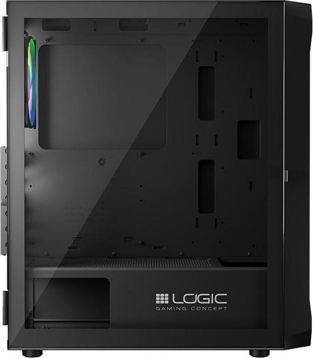 Actual product image Logic PORTOS ARGB MIDI USB 3.0 case black (ATX, mATX)
