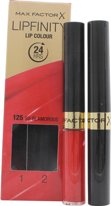 Actual product image Max Factor Lipfinity Lip Colour Lipstick and Gloss 125 So Glamorous 2.3ml & 1.9g (125 So Glamorous)