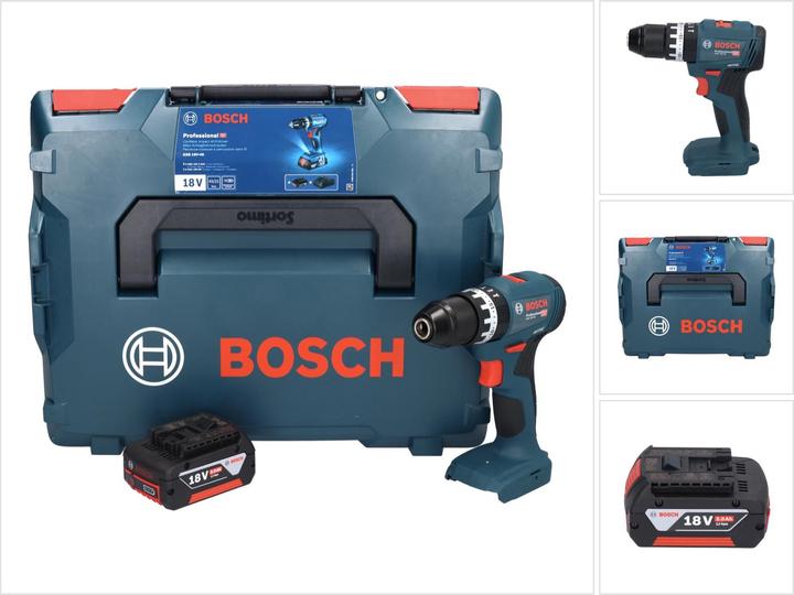Image du produit Bosch Professional GSB 18V-45 Perceuse-visseuse à percussion sans fil 18 V 45 Nm Brushless + 1x batterie 5,0 Ah (Perceuse-visseuse, Perceuse-visseuse à percussion)