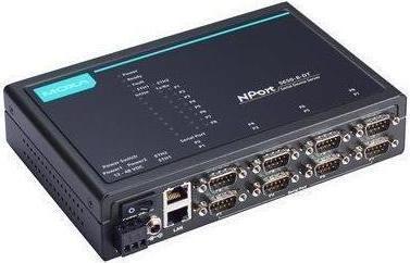 Actual product image Moxa NPORT 5650-8-DT-T - 8-port RS-232422485 desktop device server with DB9 connectors, -40 to 75C o