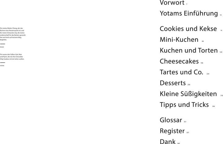 Valeurs nutritives et ingrédients Sweet (Allemand, Helen Goh., Yotam Ottolenghi, 2017)