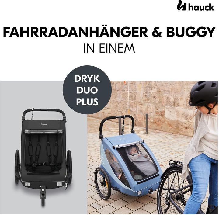 Produktbild Hauck 2in1 Fahrradanhänger Sparset Dryk Duo Plus