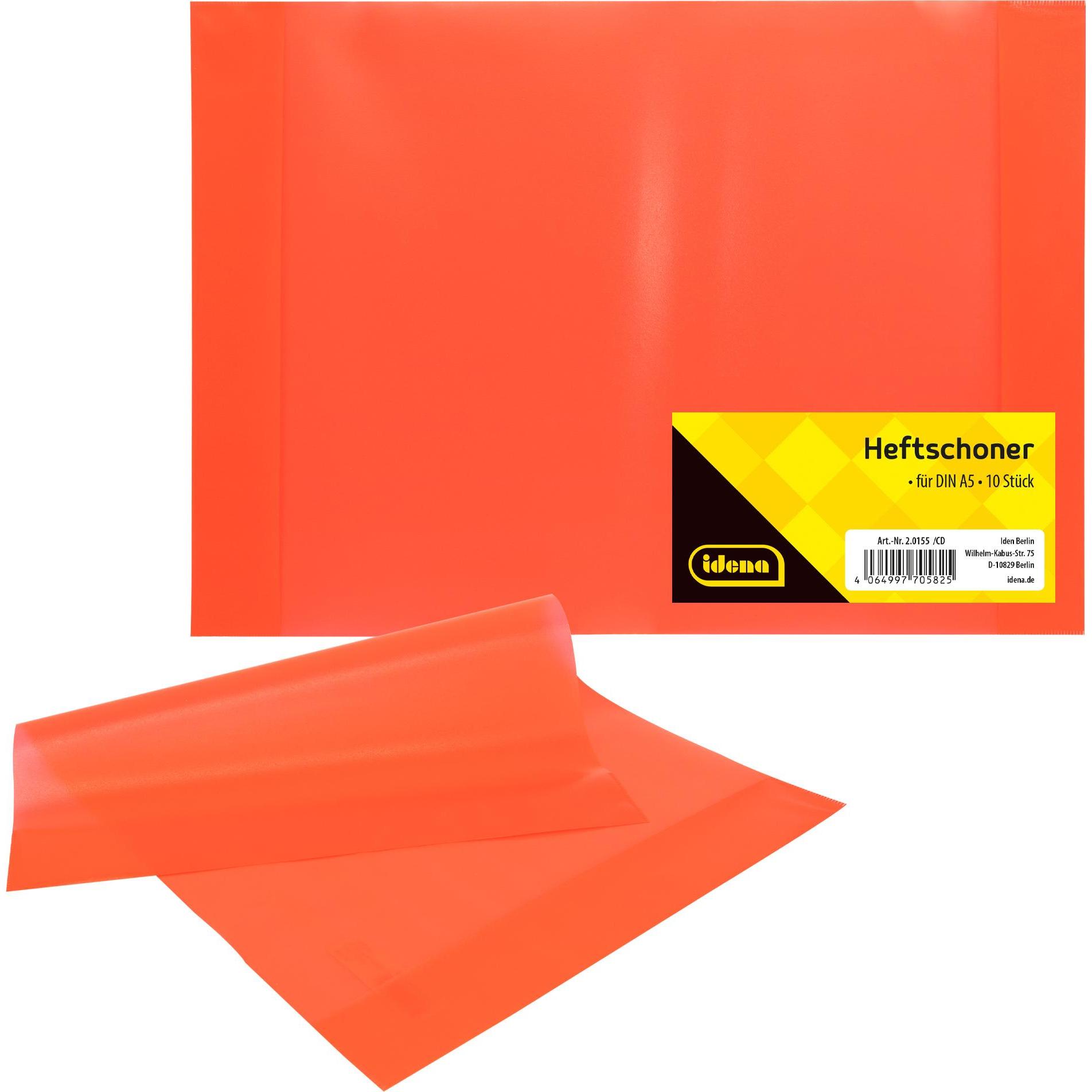 Idena, Heft + Block, Heftschoner A5 transparent rot (A5)