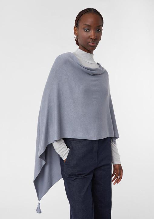 Image du produit Comma Indoor-Poncho Feinstrick-Poncho mit Quasten (Taille unique)