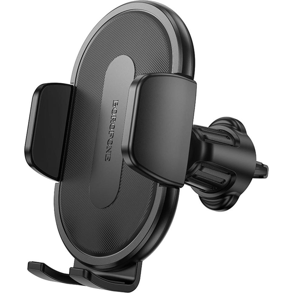 Borofone - Car Holder (BH133) - for Air Vent, 360° Adjust, ABS Silicone, 4.7–7" - Black, Supporto per smartphone, Nero