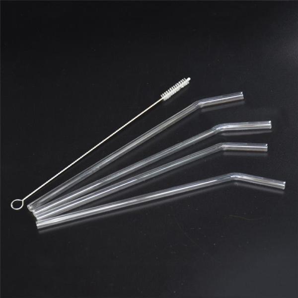 Actual product image Kögler ECO straw, borosilicate glass, with cleaning brush, in cardboard blister, 4 pieces/set, 20x0.6cm (4 x)