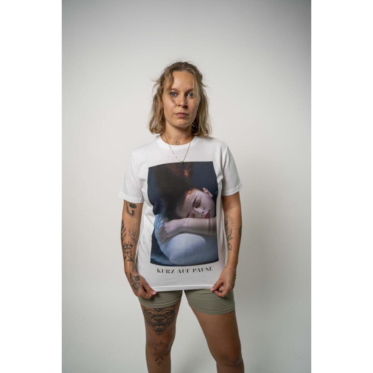 Thumbnail - jan SEVEN dettwyler, Herren, Shirt, Kurz auf Stop Shirt weiss (Unisex), Weiss, (M)