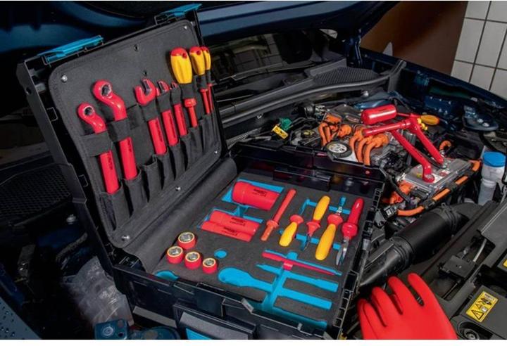 Produktbild HAZET Werkzeug Satz ∙ schutzisoliert 150/27 ∙ Vierkant10 mm (3/8 Zoll) ∙ Aussen Sechskant Profil, Au… (27 Teile)