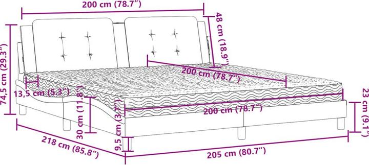 Image du produit vidaXL Bett (200 x 200 cm)