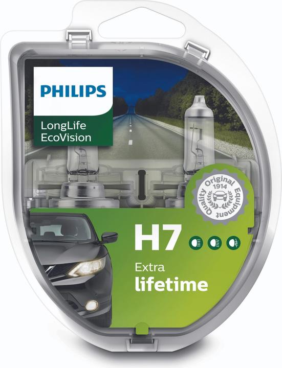 Actual product image Philips LongLife EcoVision 12972LLECOS2 Lamp pour éclairage avant (H7)