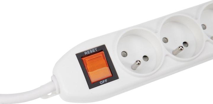 Produktbild Velleman 6-Fach-Steckdosenleiste - Mit Schalter & überlastschutz - Weiss (6x, CEE 7/5, 1.50 m)