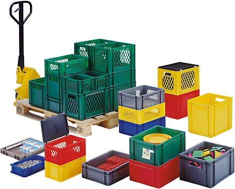 Actual product image kaiserkraft Euro-size stacking containers, walls and base closed