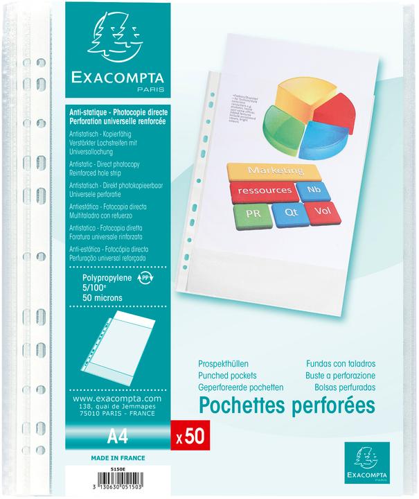 Produktbild Exacompta Zeigetaschen (A4, 50x)
