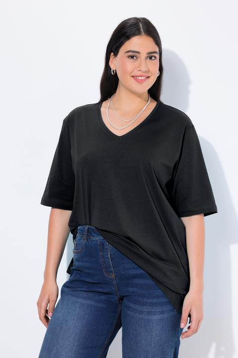 Produktbild Ulla Popken T-Shirt, V-Ausschnitt, Relaxed, Halbarm (50, 52)