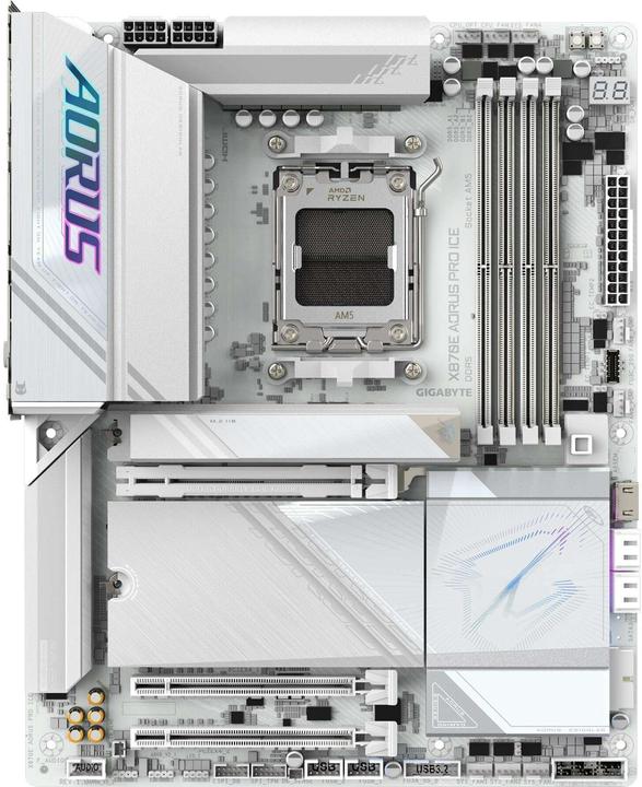Produktbild Gigabyte X870E AORUS PRO ICE (AM5, AMD X870E, ATX)
