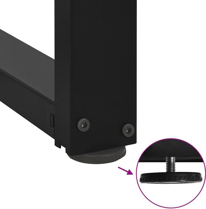 Immagine prodotto vidaXL Gambe tavolo bar a T 2 pezzi nero 50x35x(101-102) cm gamba tavolo in acciaio