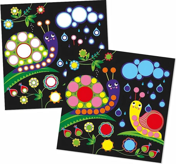 Produktbild Janod My Arts & Crafts – Ab 3 Jahren - Runde Aufkleber - 4 Bilder - Kreativset für Kinder - Förderung der