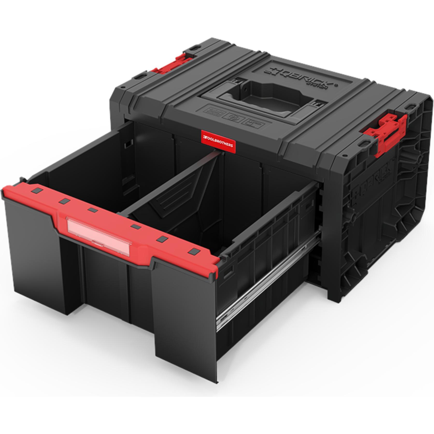 Thumbnail - Tool Brothers, Werkzeugkoffer, Toolbrothers RHINO L Drawer 1 ECO Basic 450 x 310 x 244 mm 12 l IP54 mit einer Trennwand