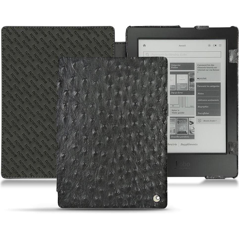 Noreve Lederschutzhülle horizontal (Aura H2O), Tablet Hülle, Schwarz