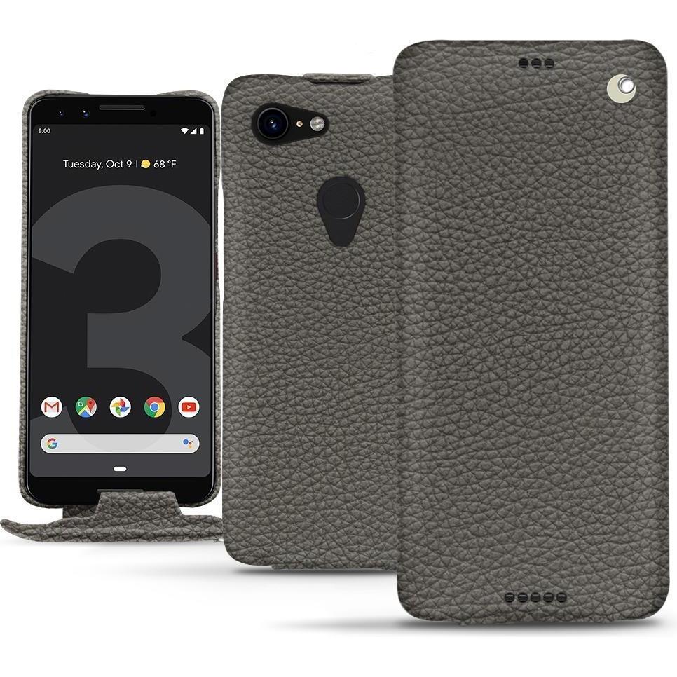 Noreve Lederschutzhülle vertikal (Google Pixel 3 XL), Smartphone Hülle, Grau