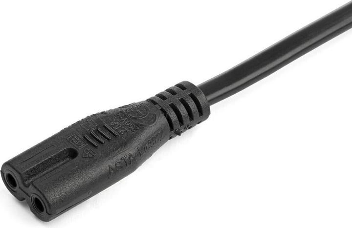 Actual product image StarTech com 2m (6ft) Laptop Power Cord, EU Plug to C7, 2.5A 250V, 18AWG, Laptop Replacement Cord, P (2 m)