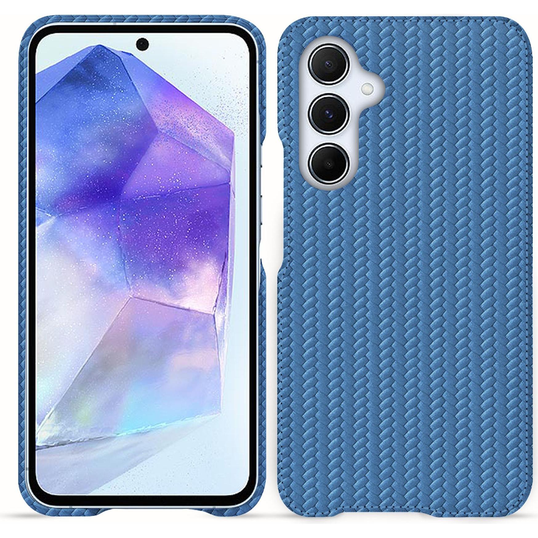 Thumbnail - Noreve Lederschutzhülle (Samsung Galaxy A55), Smartphone Hülle, Blau